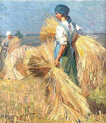 Frauen bei der Heuernte by Martin Frost - Auction record, sale price, and art valuation. Compare with similar artists and explore comparable artworks.
