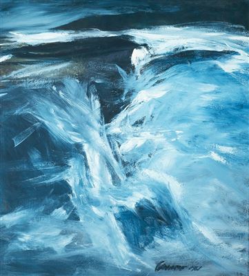 "Night Surf" 1961 by Alan Gussow - Auction record, sale price, and art valuation. Compare with similar artists and explore comparable artworks.
