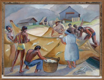 Hukilau by Robert Eskridge - Auction record, sale price, and art valuation. Compare with similar artists and explore comparable artworks.