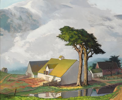 Spring Fog near Pt. Reyes-Marin County by Maurice Del Mue - Auction record, sale price, and art valuation. Compare with similar artists and explore comparable artworks.