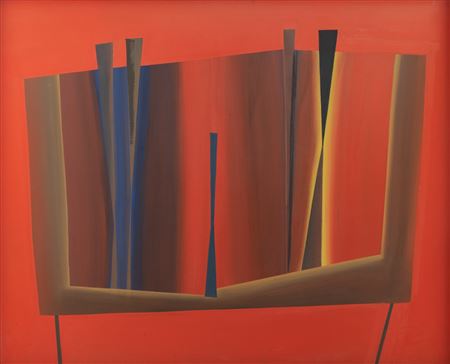 An untitled abstract composition by Gilbert Swimberghe - Auction record, sale price, and art valuation. Compare with similar artists and explore comparable artworks.