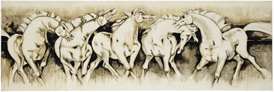 Untitled (Horses) by B Vithal - Auction record, sale price, and art valuation. Compare with similar artists and explore comparable artworks.