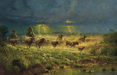 Rawhide and Thunder by G (Gerald Harvey Jones) Harvey - Auction record, sale price, and art valuation. Compare with similar artists and explore comparable artworks.