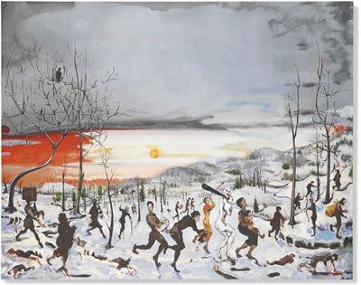 Massacre of the Little People by the Big People by Verne Dawson - Auction record, sale price, and art valuation. Compare with similar artists and explore comparable artworks.