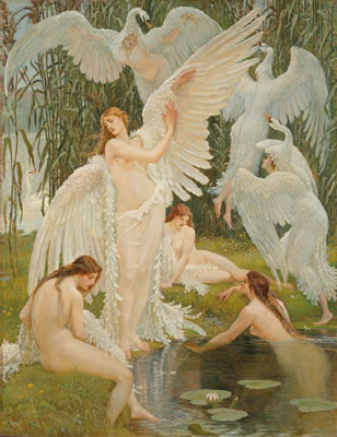 The Swan Maidens by Walter Crane - Auction record, sale price, and art valuation. Compare with similar artists and explore comparable artworks.
