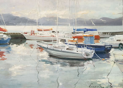 Silver Harbour by Eugenea - Auction record, sale price, and art valuation. Compare with similar artists and explore comparable artworks.
