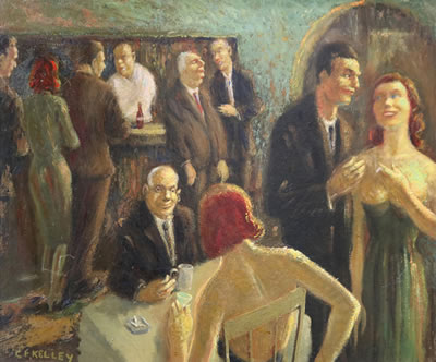 "The Cafe" by Clyde Frederick Kelley - Auction record, sale price, and art valuation. Compare with similar artists and explore comparable artworks.