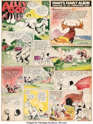 Alley Oop Sunday Comic Strip Original Art dated 9-29-35 (NEA Services, 1935) by Vincent Hamlin - Auction record, sale price, and art valuation. Compare with similar artists and explore comparable artworks.