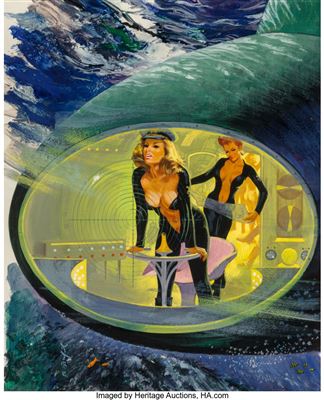 Sample artwork by Robert Bonfils (Born 1922), known for paperback cover art, pin-up, landscape - View similar artists and auction records
