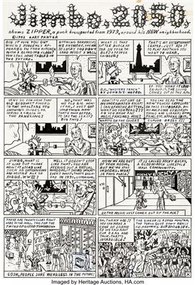 Sample artwork by Gary Panter (Born 1950), known for abstract painting, comics, posters, sketch books, punk graphics - View similar artists and auction records