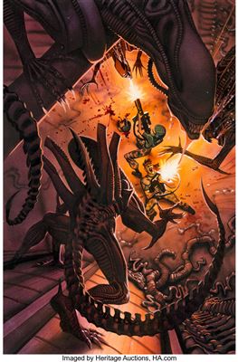 Aliens #2 Splash Page 21 Original Art (Dark Horse, 1989) by Denis Beauvais - Auction record, sale price, and art valuation. Compare with similar artists and explore comparable artworks.
