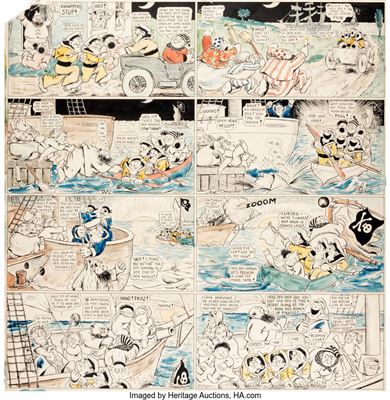 Hans und Fritz/Captain and the Kids Sunday Comic Strip Original Art 7-11-15 (Press Publishing, 1915) by Rudolph Dirks - Auction record, sale price, and art valuation. Compare with similar artists and explore comparable artworks.