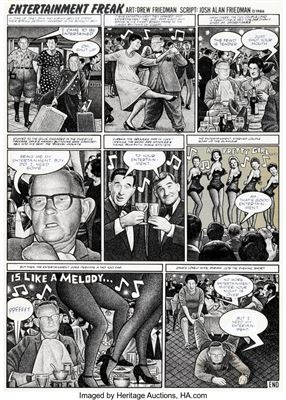 Sample artwork by Drew Friedman (Born 1958), known for illustrations - View similar artists and auction records