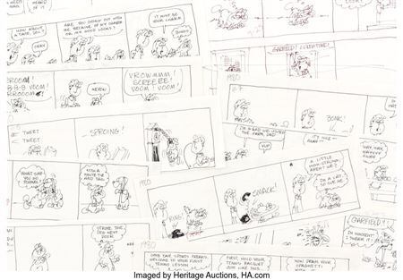Garfield Daily Comic Strip Preliminary Original Art Group of Approximately 450 (United Feature Syndicate, 1980) by Jim Davis - Auction record, sale price, and art valuation. Compare with similar artists and explore comparable artworks.