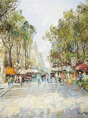 Sample artwork by Ingfried Paul Henze (1925 - 2013), known for tree landscape, floral still life, female figure, portrait and coastal view painting - View similar artists and auction records