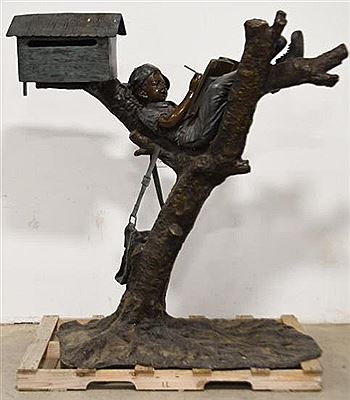 Boy reclining in a tree writing in a book by Jim Davidson - Auction record, sale price, and art valuation. Compare with similar artists and explore comparable artworks.