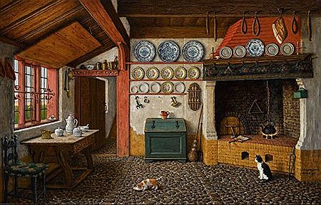 Interior of a Friesian house with two cats by Carl Ludwig Jessen - Auction record, sale price, and art valuation. Compare with similar artists and explore comparable artworks.