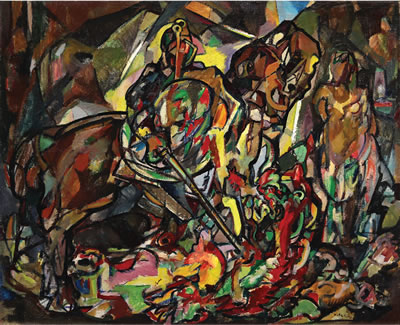 St. George and the Dragon by Macario Vitalis - Auction record, sale price, and art valuation. Compare with similar artists and explore comparable artworks.