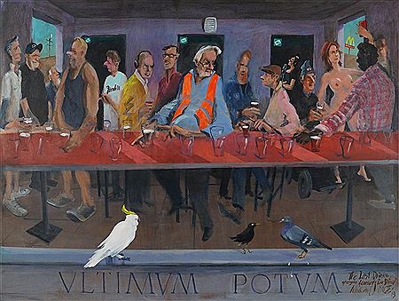 The Last Drinks, with Apologies to Leonardo Da Vinci by Michael Lodge - Auction record, sale price, and art valuation. Compare with similar artists and explore comparable artworks.