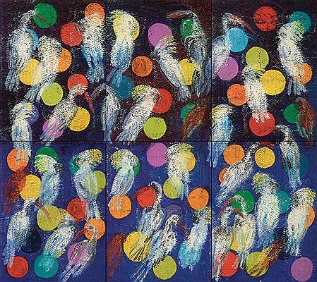 Cockatoo Chinensis (Horbills & Cockatoos) by Hunt Slonem - Auction record, sale price, and art valuation. Compare with similar artists and explore comparable artworks.