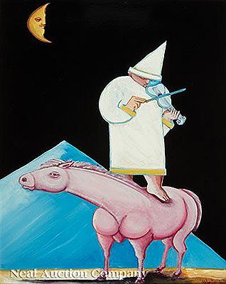 "He Fiddled with the Yellow Moon", 1992 by Martin Laborde - Auction record, sale price, and art valuation. Compare with similar artists and explore comparable artworks.