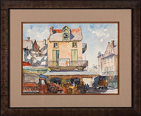 "French Quarter, New Orleans", 1942 by Charles Longabaugh - Auction record, sale price, and art valuation. Compare with similar artists and explore comparable artworks.