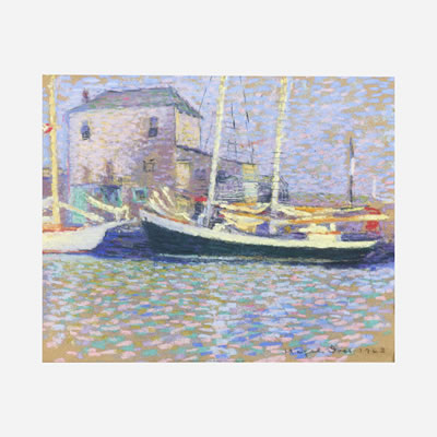Boats at the Dock by Hazel Ives - Auction record, sale price, and art valuation. Compare with similar artists and explore comparable artworks.