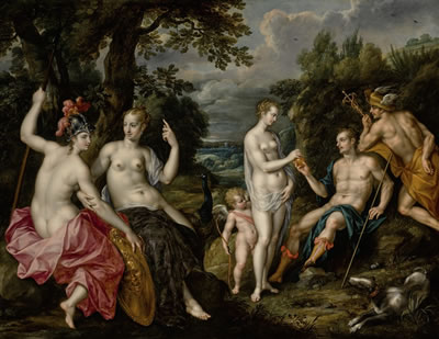 Sample artwork by Hendrik de Clerck (c.1570 - 1629), known for religious, allegorical painting - View similar artists and auction records