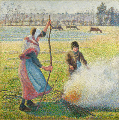 GELÉE BLANCHE, JEUNE PAYSANNE FAISANT DU FEU by Camille Pissarro - Auction record, sale price, and art valuation. Compare with similar artists and explore comparable artworks.