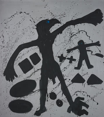 Sample artwork by A R (Ralf Winkler) Penck (1939 - 2017), known for history, political and figurative painting, sculpture, printmaking - View similar artists and auction records