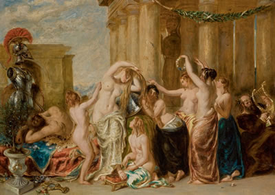 Sample artwork by William Etty (1787 - 1849), known for large scale figure paintings, voluptuous nudes - View similar artists and auction records