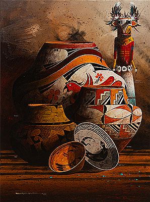 Southwestern Pottery Still Life by Michael C McCullough - Auction record, sale price, and art valuation. Compare with similar artists and explore comparable artworks.
