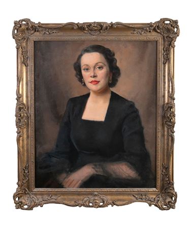 Portrait of Enda McGee, Half-Length by Hilda Roberts - Auction record, sale price, and art valuation. Compare with similar artists and explore comparable artworks.