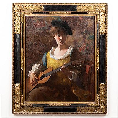"Viola With Guitar" -1919 by Samuel Baker - Auction record, sale price, and art valuation. Compare with similar artists and explore comparable artworks.