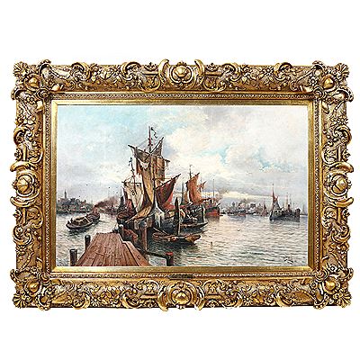 Port of Vienna [1896] by Karl Kaufmann - Auction record, sale price, and art valuation. Compare with similar artists and explore comparable artworks.