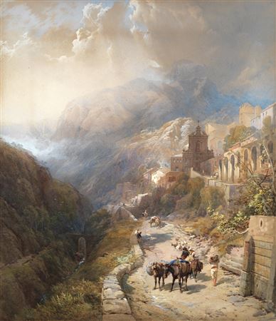 'Convent La Santa Trinta, Naples' by Thomas Miles Richardson Jr - Auction record, sale price, and art valuation. Compare with similar artists and explore comparable artworks.
