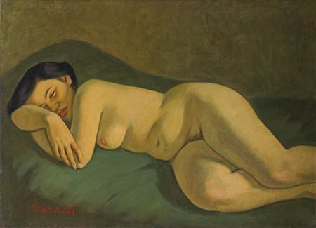 Nu allonge by Jacob (Jacques) Markiel - Auction record, sale price, and art valuation. Compare with similar artists and explore comparable artworks.