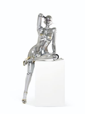 Sample artwork by Hajime Sorayama (Born 1947), known for hyper-female figure illustration-"sexy robots" - View similar artists and auction records