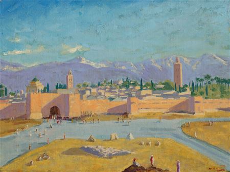 Sample artwork by Winston Spencer Churchill (1874 - 1965), known for landscape, waterscape, figure, genre and still life painting, political leader - View similar artists and auction records