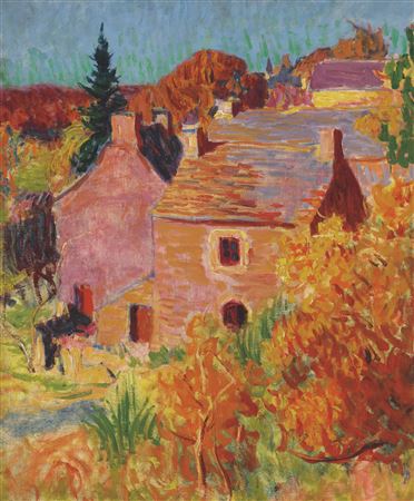 Maisons Rouges à Pont-Aven by Roderic O'Conor - Auction record, sale price, and art valuation. Compare with similar artists and explore comparable artworks.