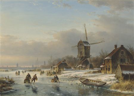 A winter landscape by Lodewijk Johannes Kleijn - Auction record, sale price, and art valuation. Compare with similar artists and explore comparable artworks.