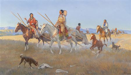 Moving Camp (1986) by Nicholas Firfires - Auction record, sale price, and art valuation. Compare with similar artists and explore comparable artworks.