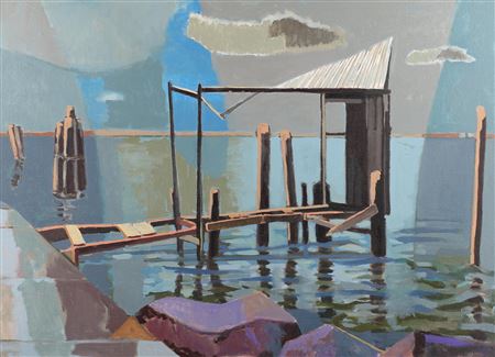 Sample artwork by Barney Delabano (1926 - 1997), known for portrait, landscape - View similar artists and auction records