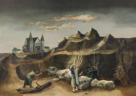 "The Wood Gathers, 1947" by Kelly Fearing - Auction record, sale price, and art valuation. Compare with similar artists and explore comparable artworks.