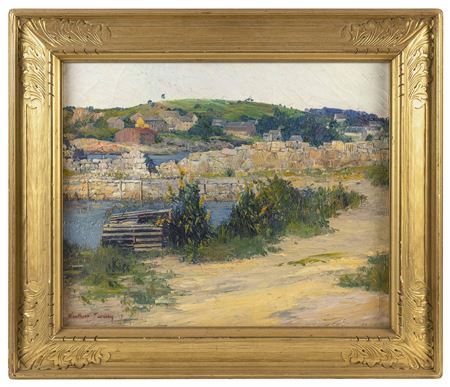 "Pidgeon[Sic] Hill" (Rockport, Massachusetts) by Winthrop Turney - Auction record, sale price, and art valuation. Compare with similar artists and explore comparable artworks.