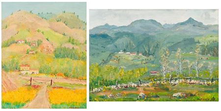 Sample artwork by Henry Curtis Ahl Jr (1905 - 1996), known for landscape, coastal view and still life painting - View similar artists and auction records