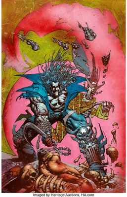 Lobo: The Last Czarnian Trade Paperback Cover Original Art (1991) by Simon Bisley - Auction record, sale price, and art valuation. Compare with similar artists and explore comparable artworks.