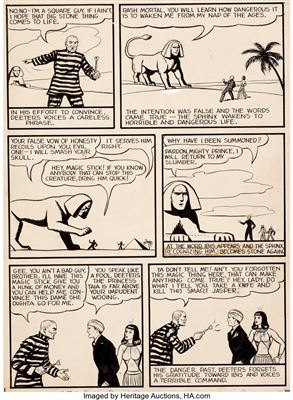 Sample artwork by Pete Costanza (1913 - 1984), known for comic book art-captain marvel, illustration, americana painting - View similar artists and auction records