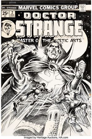 Doctor Strange #2 Cover Original Art (Marvel, 1974) by Frank Brunner - Auction record, sale price, and art valuation. Compare with similar artists and explore comparable artworks.