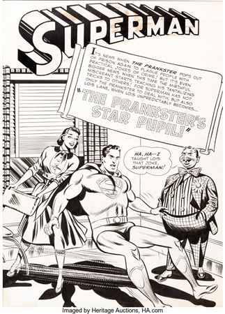 Sample artwork by Wayne Boring (1905 - 1987), known for super hero comic book artist-superman, penciller - View similar artists and auction records